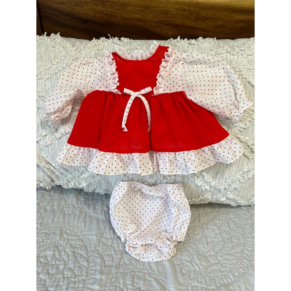 Vintage Toddle Time JCPenney's Baby Christmas Dress See Measurements Photos